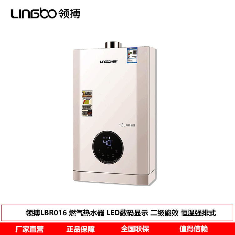 领搏lingbo智能燃气热水器 帅康白 LBR016